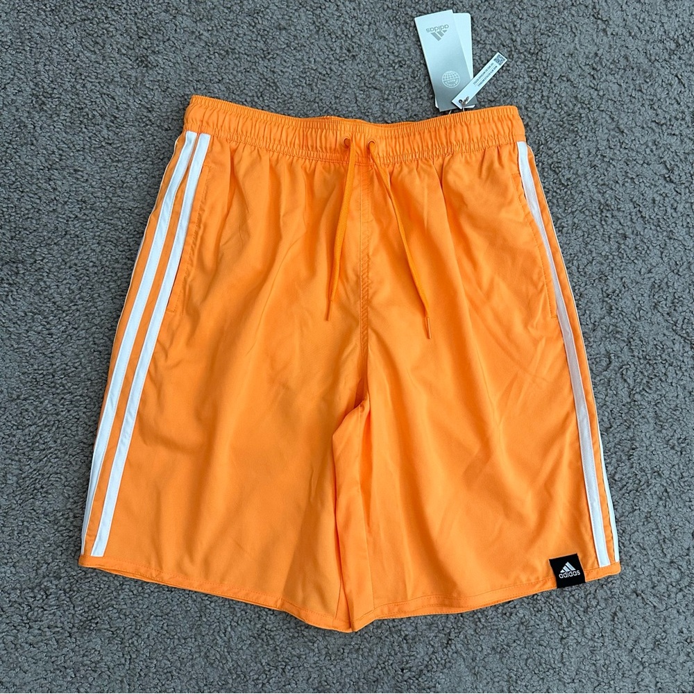Adidas Originals Adicolor Classics 3-Stripes Swim Shorts Orange Mens S